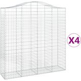  Lučne gabionske košare 4 kom 200x50x200/220cm pocinčano željezo | shoptok.hr