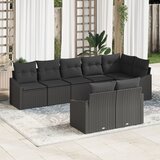 vidaXL set vrtnog kauča Set od 8 Crna Ratan Vanjski kauč za četiri osobe | shoptok.hr
