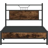  Posteljni okvir brez vzmetnice dimljen hrast 107x203cm inž. les, (21792174) | Shoptok.si