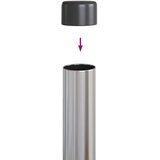  Stup za ogradu 2 pcs Srebrno 90 cm Čelik s praškastim premazom | shoptok.hr