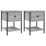  Noćni ormarići 2 kom boja hrasta 34x35,5x45cm konstruirano drvo | shoptok.hr