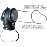 Pipedream Fantasy Cock Pipe - obroček za penis in obroček za penis (črn) | Shoptok.si