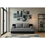 P & B ZOFA S POSTELJNO FUNKCIJO, siva, črna tekstil, leseni material | Shoptok.si
