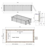  Drveni bazen AQUA 6,1x2,85 - V.1,31 m - sidrenje šarafanjem | shoptok.hr
