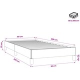  Okvir za krevet bez madraca tamnosivi 80x200 cm baršunasti | shoptok.hr