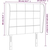  Uzglavlje s ušima smeđesivo 83 x 23 x 118/128 cm od tkanine | shoptok.hr