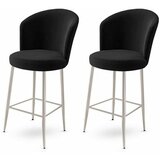 HANAH HOME alte - black, chrome blackchrome bar stool set (2 pieces) cene