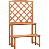 Stalak za biljke s rešetkom narančasti 70x42x120 cm od jelovine | Eponuda.ba