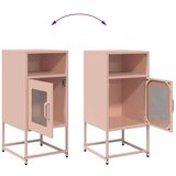 vidaXL Nočna omarica Pink 36x39x78 cm Hladno valjano jeklo | Shoptok.si