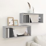  Kockaste zidne police 2 kom hrast sonoma 60 x 15 x 23 cm drvene | shoptok.hr