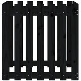 vidaXL Vrtna sadilica s izgledom ograde crna 70x70x70 cm od borovine | shoptok.hr