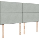 vidaXL Otomanski posteljni okvir z vzmetnicami siv 160x200 cm žamet | Shoptok.si