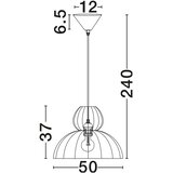 Nova Luce Mat bijela tekstilna viseća svjetiljka ø 50 cm Delina – | shoptok.hr