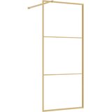  Stijenka za walk-in tuš sa staklom ESG zlatna 90 x 195 cm | shoptok.hr