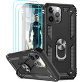 NIKCORP Ovitak za iPhone 13 Pro Max, oklepna zaščita, magnetno držalo in stojalo, črn + 3x kaljeno zaščitno steklo za zaslon, (5000139145) | Shoptok.si