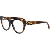 Fendi First Havana Round Eyeglasses ONE SIZE (53) Havana/Kristalna | Shoptok.si