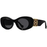 Anagram Anagram Black Oval Sunglasses - ONE SIZE (49)