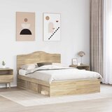  Krevetna konstrukcija s uzglavljem Sonoma hrast 150 x 200 cm | shoptok.hr