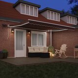 Tenda na ručno uvlačenje s LED smeđa 400 x 300 cm | shoptok.hr