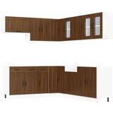  11 kosov kuhinjska omarica Kalmar rjavi hrast inženirski les, (21732126) | Shoptok.si