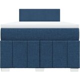 vidaXL Box spring postelja z vzmetnico modra 120x190 cm blago, (21321104) | Shoptok.si