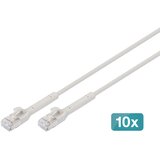 Digitus CAT 6A F-FTP bendable patch cord, copper, 3 m, gray, 10 pieces Cijene