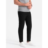 Ombre Men's pants with a classic cut in a delicate check - black | Shoptok.si