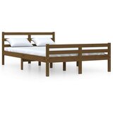  Posteljni okvir medeno rjav iz trdnega lesa 140x200 cm, (20684292) | Shoptok.si