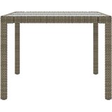  Vrtni stol sivi 190x90x75 cm od kaljenog stakla i poliratana | shoptok.hr