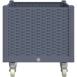  Vrtna sadilica s kotačima siva 80x50x54 cm PP | shoptok.hr