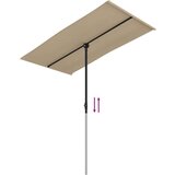  Vrtni suncobran s aluminijskom šipkom 180 x 110 cm smeđe-sivi | shoptok.hr