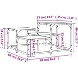  Stolić za kavu boja sivog hrasta 68x68x40 cm konstruirano drvo | shoptok.hr