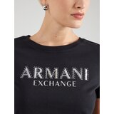 Armani Exchange Majica srebrno-siva / črna | Shoptok.si