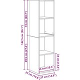  Set TV komoda Zidne 2 pcs Crni hrast 37 x 37 x 142,5 cm | shoptok.hr