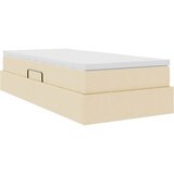 Krevet s madracem i skladištem Krema 90 x 190 cm Poliester | shoptok.hr