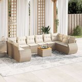  11-dijelni set vrtnih sofa od poliratana s jastucima bež | shoptok.hr