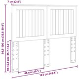 vidaXL Vzglavje z vzglavjem Siva Sonoma 120 cm Konstruiran les | Shoptok.si