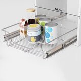  Žičane košare na izvlačenje 2 kom srebrne 500 mm | shoptok.hr