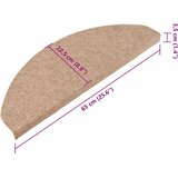  Samoljepljivi otirači za stepenice 20 kom bež 65x22,5x3,5 cm | shoptok.hr