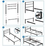 Hanah home krevet basic black 100 x 200