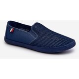 EVENTO PE1 Men's Openwork Sneakers Canvas Shoes Navy Blue Koboru | Shoptok.si