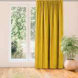  Curtain MILANA color mustard style classic dragon tape transparent 7.5 cm with fringe 3 cm chenille 220x270 HOMEDE | shoptok.hr