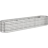Furnova Visoka greda iz prašno premazanega jekla 224x40x36 cm srebrna, (21920134) | Shoptok.si