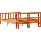  Okvir kreveta s uzglavljem voštano smeđi 120x190 cm od borovine | shoptok.hr