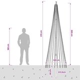  Božićno drvce od svjetlosnih niti s klinom i jarbolom 300 cm - 300 cm | shoptok.hr