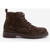 Big Star Suede Insulated Men's Ankle Boots Zipper Big Star Brown | shoptok.hr