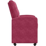  Blagovačke stolice s kotačima 2 pcs boja crnog vina Baršun | shoptok.hr