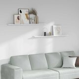  Polica na zidu s policom 2 pcs Bijeli mramor 115 x 9 x 3 cm | shoptok.hr