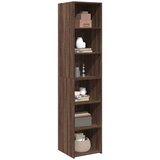  Visoka komoda boja smeđeg hrasta 40x41x185 cm konstruirano drvo | shoptok.hr