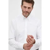 Boss Pamučna košulja ORANGE za muškarce, boja: bijela, regular, s talijanskim ovratnikom